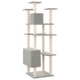 Rascador para gatos con postes de sisal gris claro 162 cm de vidaXL, Mobiliario para gatos - Ref: Foro24-171634, Precio: 59,3...