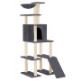 Rascador para gatos con postes de sisal gris oscuro 166 cm de vidaXL, Mobiliario para gatos - Ref: Foro24-171683, Precio: 83,...