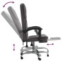Silla de oficina reclinable cuero sintético gris de vidaXL, Sillas de oficina - Ref: Foro24-349621, Precio: 115,78 €, Descuen...