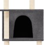 Rascador para gatos con postes de sisal gris oscuro 166 cm de vidaXL, Mobiliario para gatos - Ref: Foro24-171683, Precio: 83,...