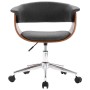 Silla de oficina giratoria de madera curvada y tela gris en Sillas de oficina | Comprar online en Foru.es