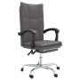 Silla de oficina reclinable cuero sintético gris de vidaXL, Sillas de oficina - Ref: Foro24-349755, Precio: 94,28 €, Descuent...