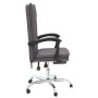 Silla de oficina reclinable cuero sintético gris de vidaXL, Sillas de oficina - Ref: Foro24-349755, Precio: 94,28 €, Descuent...