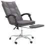Silla de oficina reclinable cuero sintético gris de vidaXL, Sillas de oficina - Ref: Foro24-349755, Precio: 94,28 €, Descuent...