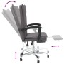 Silla de oficina reclinable cuero sintético gris de vidaXL, Sillas de oficina - Ref: Foro24-349755, Precio: 94,28 €, Descuent...