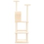 Rascador para gatos con postes de sisal color crema 144,5 cm de vidaXL, Mobiliario para gatos - Ref: Foro24-171630, Precio: 6...