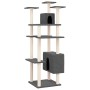 Rascador para gatos con postes de sisal gris oscuro 162 cm de vidaXL, Mobiliario para gatos - Ref: Foro24-171635, Precio: 64,...