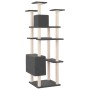 Rascador para gatos con postes de sisal gris oscuro 162 cm de vidaXL, Mobiliario para gatos - Ref: Foro24-171635, Precio: 64,...