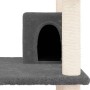 Rascador para gatos con postes de sisal gris oscuro 162 cm de vidaXL, Mobiliario para gatos - Ref: Foro24-171635, Precio: 64,...