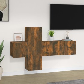 Set de muebles de TV 3 pzas madera contrachapada roble ahumado de vidaXL, Muebles TV - Ref: Foro24-3120224, Precio: 84,49 €, ...