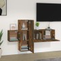 Set de muebles de TV 3 pzas madera contrachapada roble ahumado de vidaXL, Muebles TV - Ref: Foro24-3120224, Precio: 84,49 €, ...