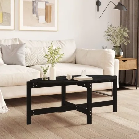 Mesa de centro de madera maciza de pino negro 118x63x45 cm de vidaXL, Mesas de centro - Ref: Foro24-822321, Precio: 51,95 €, ...
