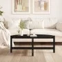 Mesa de centro de madera maciza de pino negro 118x63x45 cm de vidaXL, Mesas de centro - Ref: Foro24-822321, Precio: 51,95 €, ...