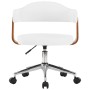 Silla oficina giratoria madera curvada cuero sintético blanco en Sillas de oficina | Comprar online en Foru.es
