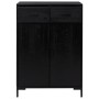 Zapatero de madera maciza de pino negro 75x40x110 cm de vidaXL, Zapateros y organizadores de calzado - Ref: Foro24-349934, Pr...