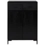 Zapatero de madera maciza de pino negro 75x40x110 cm de vidaXL, Zapateros y organizadores de calzado - Ref: Foro24-349934, Pr...