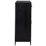 Zapatero de madera maciza de pino negro 75x40x110 cm de vidaXL, Zapateros y organizadores de calzado - Ref: Foro24-349934, Pr...