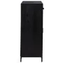Zapatero de madera maciza de pino negro 75x40x110 cm de vidaXL, Zapateros y organizadores de calzado - Ref: Foro24-349934, Pr...