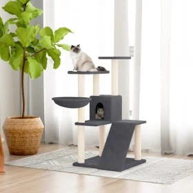 Rascador para gatos con postes de sisal gris oscuro 94 cm de vidaXL, Mobiliario para gatos - Ref: Foro24-171704, Precio: 52,6...
