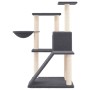Rascador para gatos con postes de sisal gris oscuro 94 cm de vidaXL, Mobiliario para gatos - Ref: Foro24-171704, Precio: 53,4...