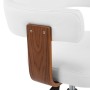 Silla oficina giratoria madera curvada cuero sintético blanco en Sillas de oficina | Comprar online en Foru.es