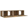 Set de muebles de TV 2 pzas madera contrachapada roble ahumado de vidaXL, Muebles TV - Ref: Foro24-3120278, Precio: 68,46 €, ...