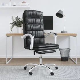 Silla de oficina reclinable cuero sintético negro de vidaXL, Sillas de oficina - Ref: Foro24-349653, Precio: 112,65 €, Descue...
