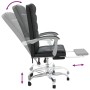 Silla de oficina reclinable cuero sintético negro de vidaXL, Sillas de oficina - Ref: Foro24-349653, Precio: 114,19 €, Descue...