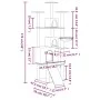 Rascador para gatos con postes de sisal crema 175 cm de vidaXL, Mobiliario para gatos - Ref: Foro24-171684, Precio: 90,18 €, ...