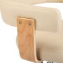 Silla de oficina giratoria madera curvada cuero sintético crema en Sillas de oficina | Comprar online en Foru.es
