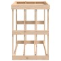 Soporte para leña de exterior madera maciza pino 108x52x74 cm de vidaXL, Bolsas y soportes de leña - Ref: Foro24-822631, Prec...