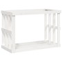Soporte para leña de exterior madera pino blanco 108x52x74 cm de vidaXL, Bolsas y soportes de leña - Ref: Foro24-822632, Prec...