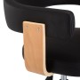 Silla de oficina giratoria madera curvada cuero sintético negro en Sillas de oficina | Comprar online en Foru.es
