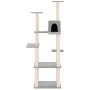 Rascador para gatos con postes de sisal gris claro 153 cm de vidaXL, Mobiliario para gatos - Ref: Foro24-171637, Precio: 53,1...