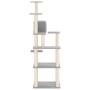 Rascador para gatos con postes de sisal gris claro 153 cm de vidaXL, Mobiliario para gatos - Ref: Foro24-171637, Precio: 53,1...