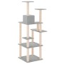 Rascador para gatos con postes de sisal gris claro 153 cm de vidaXL, Mobiliario para gatos - Ref: Foro24-171637, Precio: 53,1...