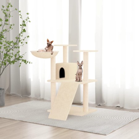 Rascador para gatos con postes de sisal color crema 83 cm de vidaXL, Mobiliario para gatos - Ref: Foro24-171651, Precio: 46,8...