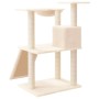 Rascador para gatos con postes de sisal color crema 83 cm de vidaXL, Mobiliario para gatos - Ref: Foro24-171651, Precio: 46,8...