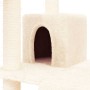 Rascador para gatos con postes de sisal color crema 83 cm de vidaXL, Mobiliario para gatos - Ref: Foro24-171651, Precio: 46,8...