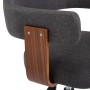 Silla de oficina giratoria de madera curvada y tela gris en Sillas de oficina | Comprar online en Foru.es