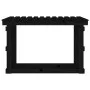Leñero de madera maciza de pino negro 108x64,5x77 cm de vidaXL, Accesorios para bolsas y soportes de leña - Ref: Foro24-82243...