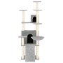 Rascador para gatos con postes de sisal gris claro 154 cm de vidaXL, Mobiliario para gatos - Ref: Foro24-171691, Precio: 73,6...