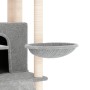 Rascador para gatos con postes de sisal gris claro 154 cm de vidaXL, Mobiliario para gatos - Ref: Foro24-171691, Precio: 73,6...