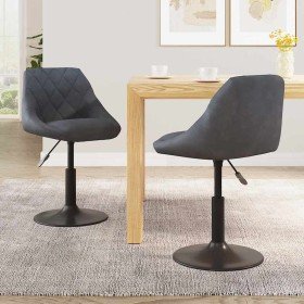 Sillas de comedor giratorias 2 unidades terciopelo gris oscuro en Sillas de comedor | Comprar online en Foru.es