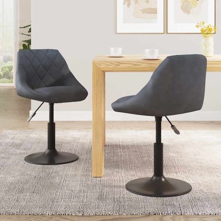 Sillas de comedor giratorias 2 unidades terciopelo gris oscuro en Sillas de comedor | Comprar online en Foru.es
