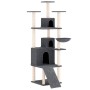 Rascador para gatos con postes de sisal gris oscuro 175 cm de vidaXL, Mobiliario para gatos - Ref: Foro24-171686, Precio: 91,...