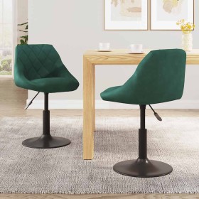 Sillas de comedor giratorias 2 unidades terciopelo verde oscuro en Sillas de comedor | Comprar online en Foru.es