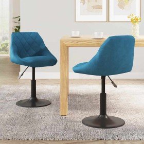 Sillas de comedor giratorias 2 uds terciopelo azul en Sillas de comedor | Comprar online en Foru.es