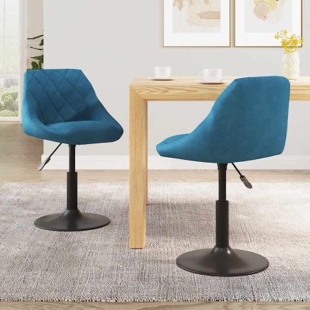 Sillas de comedor giratorias 2 uds terciopelo azul en Sillas de comedor | Comprar online en Foru.es