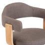 Silla de oficina giratoria de madera curvada y tela gris taupe en Sillas de oficina | Comprar online en Foru.es